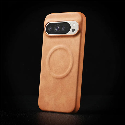 Luxury Sheepskin Leather Magnetic Phone Case For Google Pixel 10 9 8 7 Pro XL 8A 7A Shockproof Business Matte Hard Solid Cover RELUX.STORE