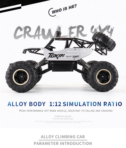 RC Cars Remote Control Car 1:12/16 Off Road Truck Metal Shell LED Headlights Offroad Monster RC Trucks 4WD All Terrain Toys Kids