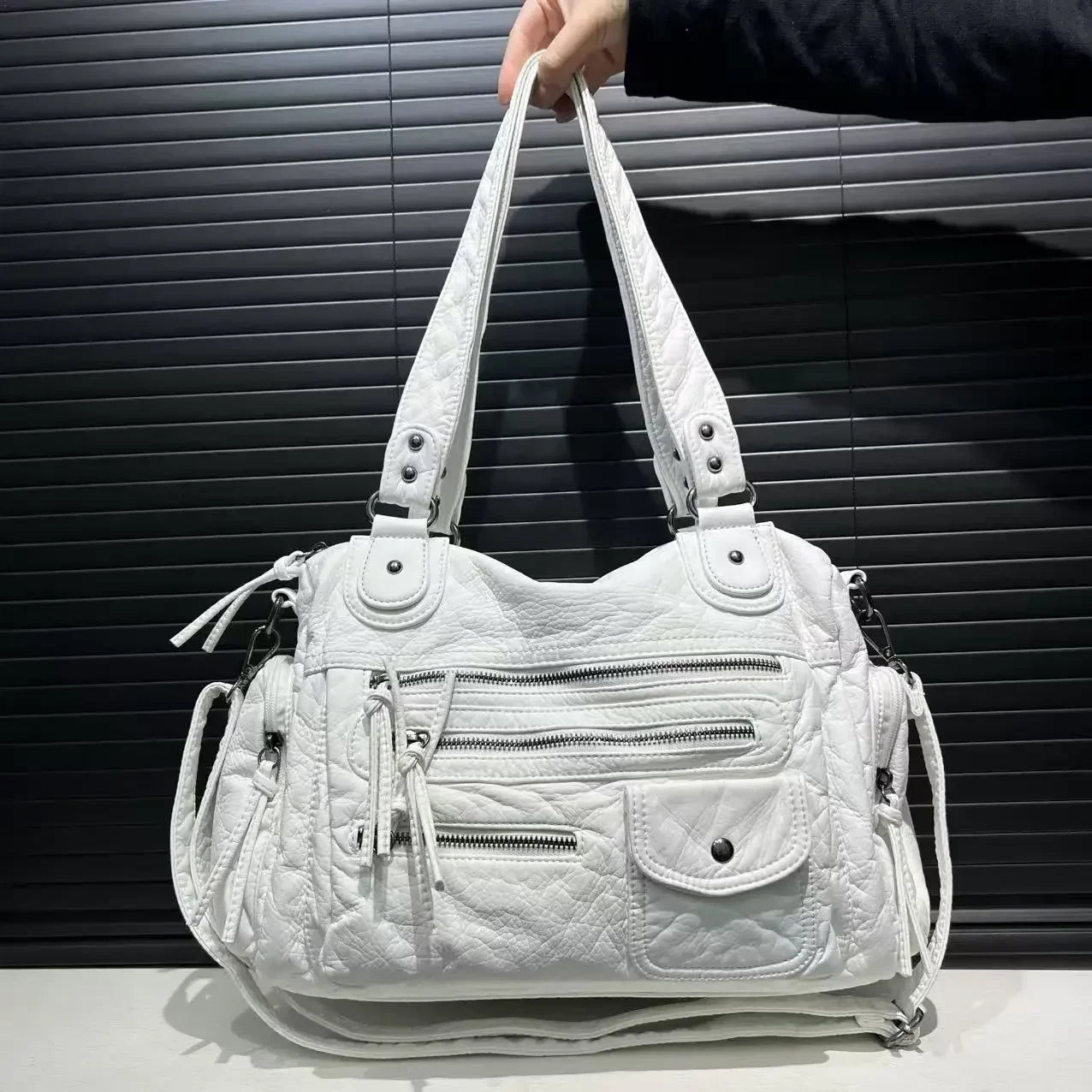 Ladies' fashion Y2K spicy girl retro vintage vintage vintage tote bag, large capacity vintage multi pocket shoulder bag