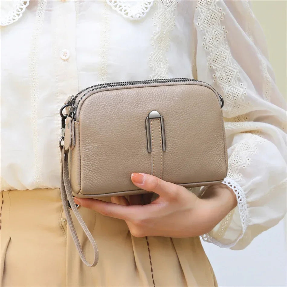 Genuine Leather Shoulder Bag Luxury Women's Handbags Bag for Woman 2024 Female Clutch Phone Bags Casual Crossbody Messenger Bags
