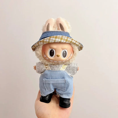 Labubu Clothing Popular New Products Fashion Velcro 17cm Doll Cute Dress Casual Set Skirt Plush Toy Clothing
