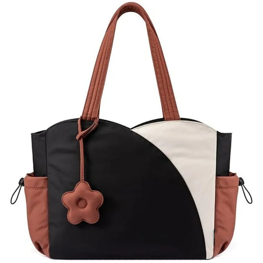 Women's Tote Work Bag for Teachers and Nurses - Daily Travel Handbag with Cup Holder Durable Polyester Fabric