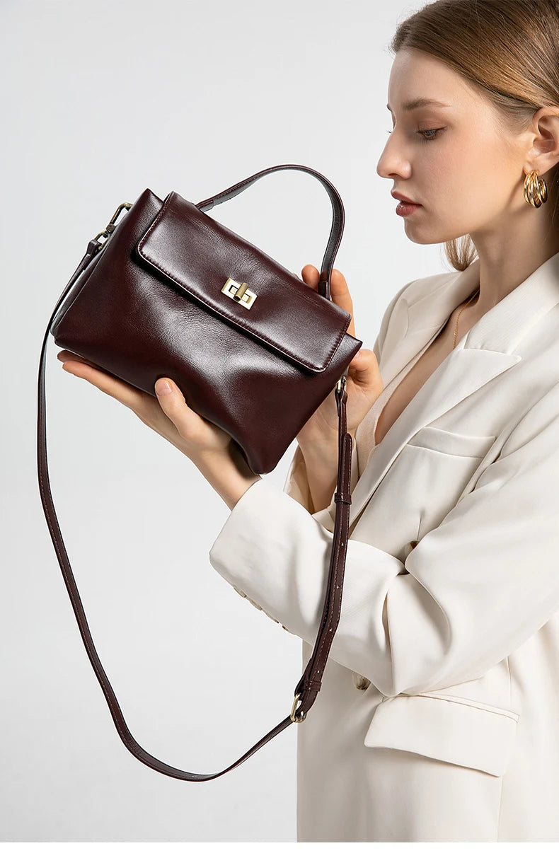 Women Cowhide Genuine Leather Tote Bag Lady Designer Luxury Soft Leather Handbag Fashion Crossbody Bags Female Shoulder Handbag RELUX.STORE