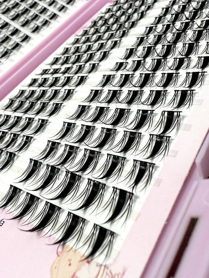 High-Capacity Individual Lashes 12/13/14mm Cluster Lashes Fluffy Natural Look DIY Eyelash Extension False Eyelashes Makeup RELUX.STORE