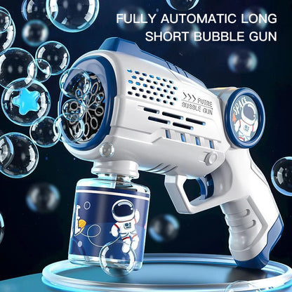 New Porous Astronaut Electric Bubble Gun Kid Toy Bubbles Machine Automatic Soap Blower with Light Summer Outdoor Party Games toy RELUX.STORE