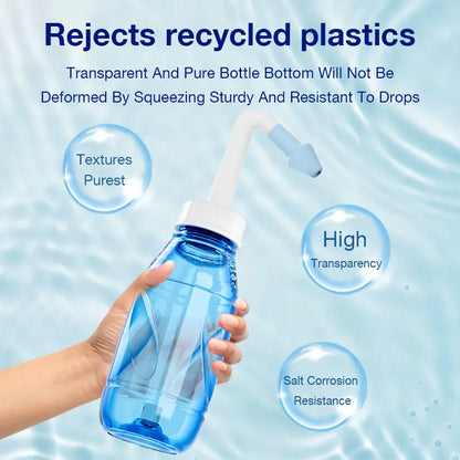 330ML Nasal Wash Sinusitis Nose Cleaner for Adults Child Allergic Rhinitis Treatment Nasal Irrigator Neti Pot Nose Cleaning Tool