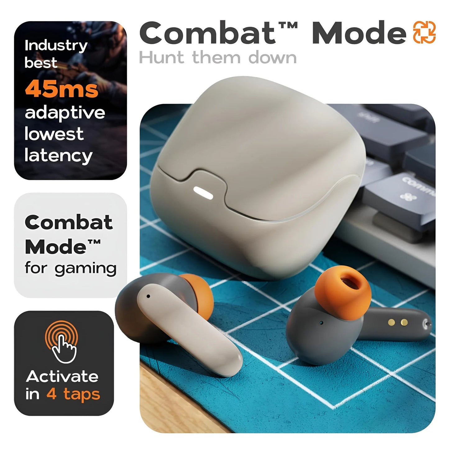 TWS Wireless Earbuds BT 5.4 Low Latency Game Earphones Microphone Noise Reduction Fast Charging Game Mode Listen Music Headset RELUX.STORE