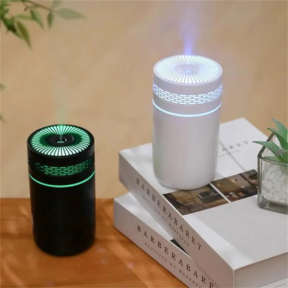 250ML Car Air Humidifier Portable Mini Spray Mist Humidifier with LED Light USB Powered Essential Oil Difffor Bedroom and Travel
