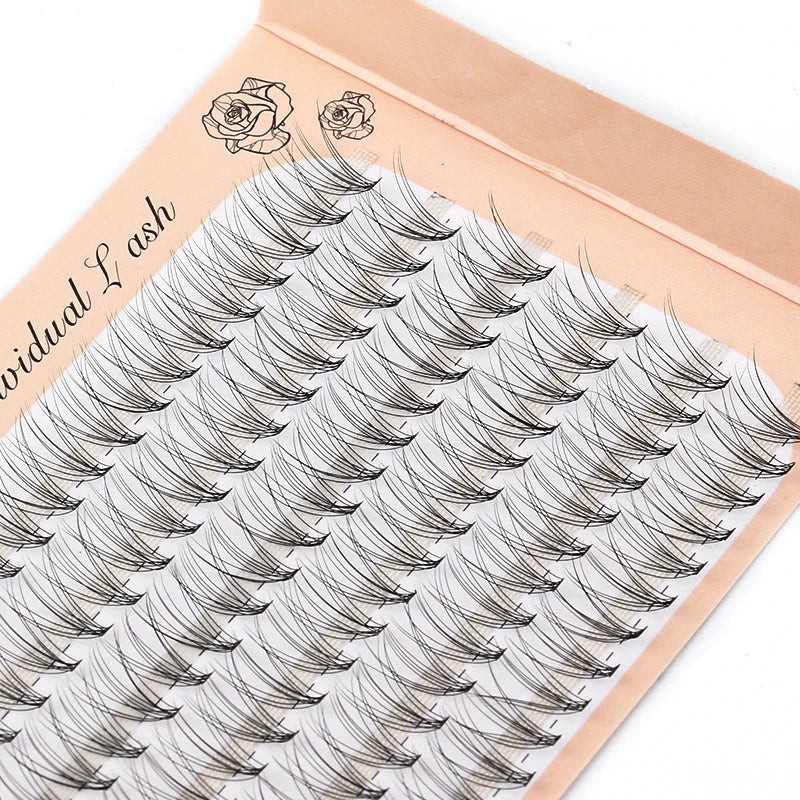6 Rows 120 Bundles Eyelash Extension Natural Russian Volume Faux Cils Eyelashes Individual 10/20/30D Cluster False Lashes Makeup RELUX.STORE