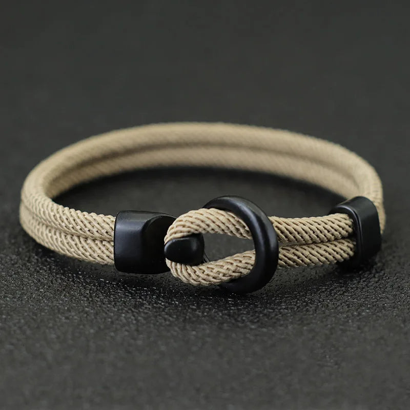 Fashion Rope Bracelet Men Double Layer Outdoor Camping Braclet Homme Accessories Survival Paracord Braslet Gift For Him RELUX.STORE