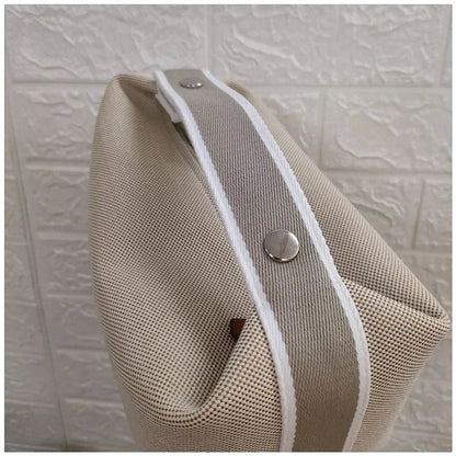 2024 New Large Capacity Canva Makeup Bag Soft Texture Fashionable Women's Shoulder Bag Color Blocking Handbag From China RELUX.STORE