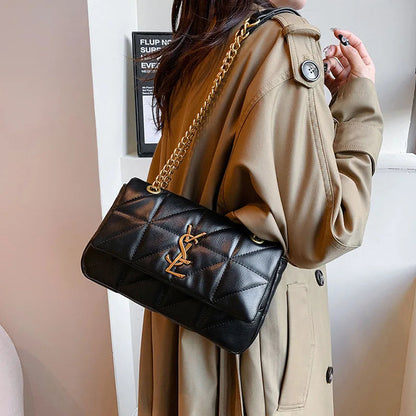 New Xiaoxiangfeng diamond grid chain bag, stylish and versatile, large capacity diagonal span small square bag RELUX.STORE
