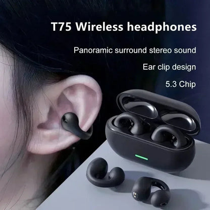 New Original T75 Bone Conduction Wireless Bluetooth 5.3 Headphones Sports Earphones HiFi Sound Quality Waterproof TWS Headset RELUX.STORE
