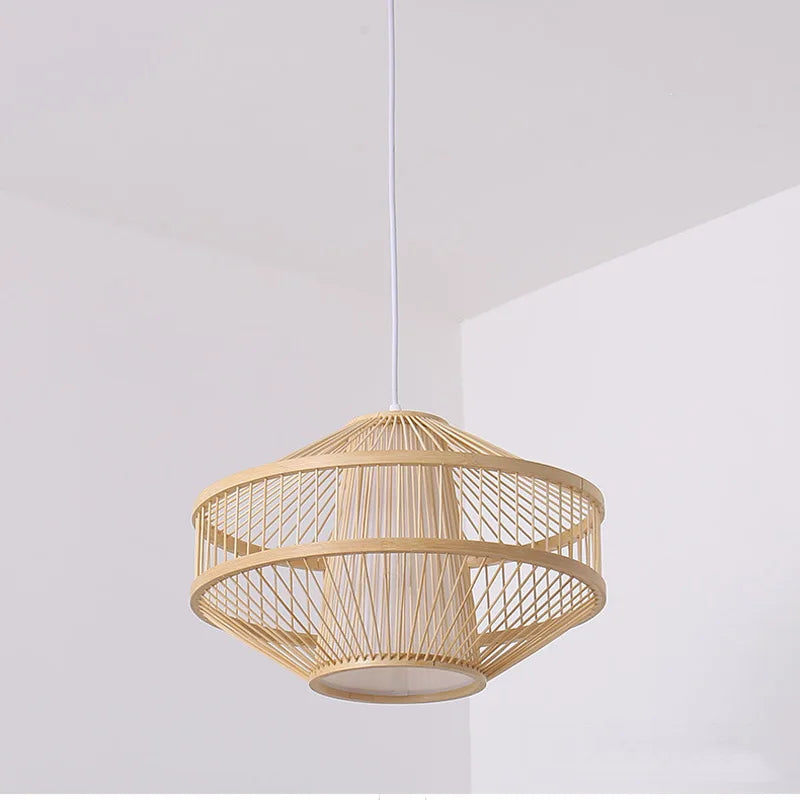 New Chinese Style Bamboo Chandelier Restaurant Lamps Creative Features Restaurant Bar Hot Pot Restaurant Tea House Pentent Lamp