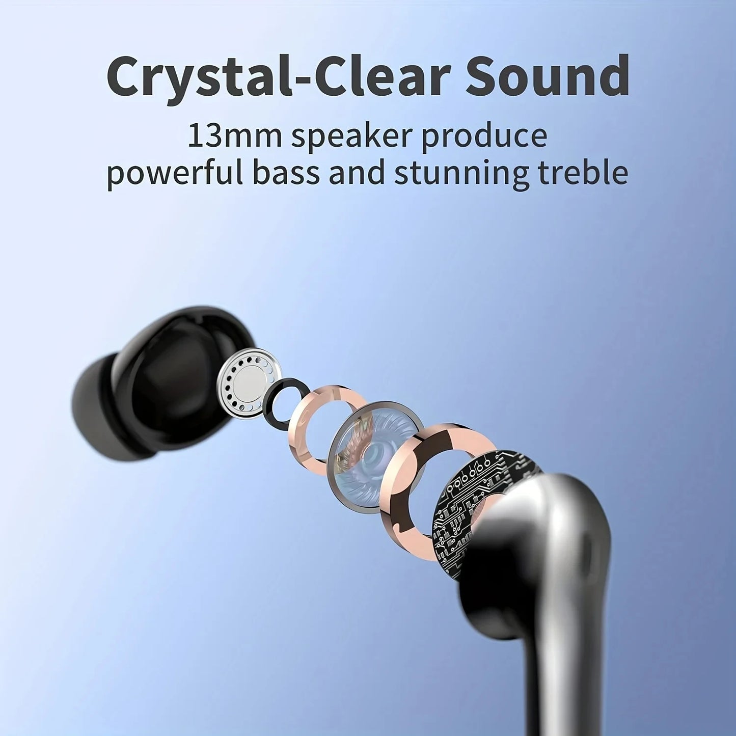 Blue Tooth Headset Touch Control Headphone Voice Control Sports Gaming Earphone With Microphone IPX7 Waterproof Men Women Gift