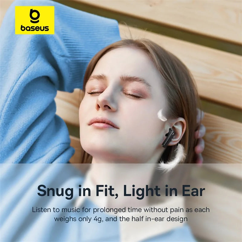Baseus Bowie E16 Wireless Earphones Bluetooth 5.3 TWS Earbuds IPX4 Waterproof Earphone 30H Playtime 13mm Driver HIFI Headphones RELUX.STORE