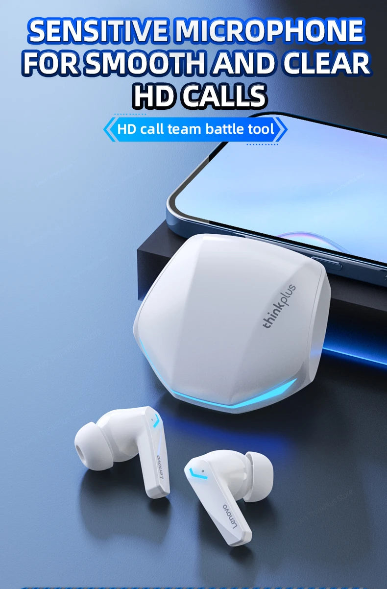 Choice Lenovo GM2 Pro 5.3 Earphone Bluetooth Wireless Earbuds Low Latency Headphones HD Call Dual Mode Gaming Headset With Mic RELUX.STORE