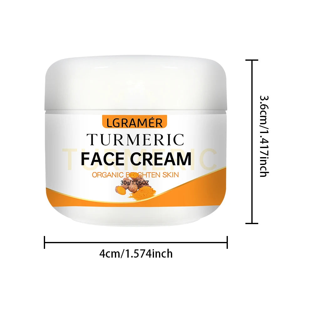 Turmeric Whitening Face Cream Wrinkle Removal Lighten Fine Lines Makes Skin Look More Youthful Birghten Moisturize Facial Care RELUX.STORE