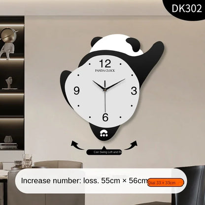Panda Glowing Swinging Wall Clock HOT SALES