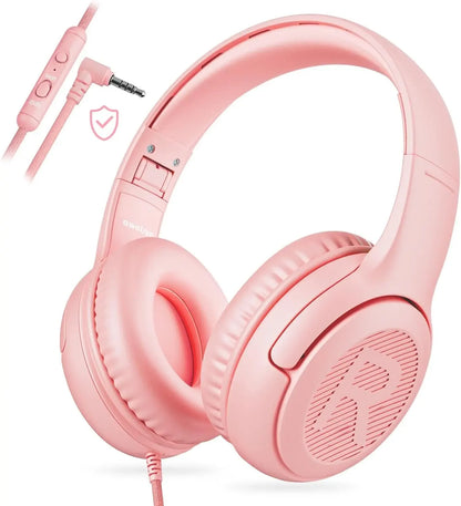 AT2 1/2/3Pcs Headset,3.5mm Surround Stereo Gaming Headphones with Mic Soft Memory Earmuffs for PC,Laptop,Kids for School Toddler