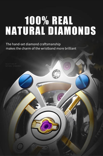 Aesop Real Flying Tourbillon Movement Mechanical Watches Luxury Watch for Men Skeleton Tourbillon Watch Sapphire Official StoreS