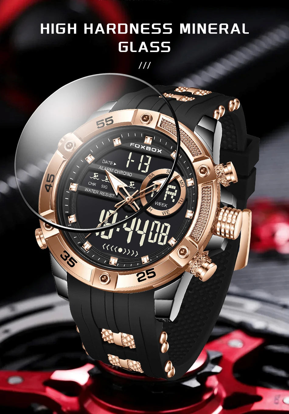 New Original FOXOBOX Brand Luxury Men Watch Military Analog Digital Watches For Men Fashion Sport Waterproof Quartz Chronograph