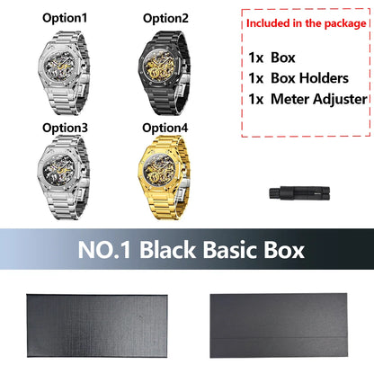 OLEVS Men's Watch Top Brand Luxury Hollowing Automatic Mechanical Watch Waterproof Luminous Watch for Men Gift Clock