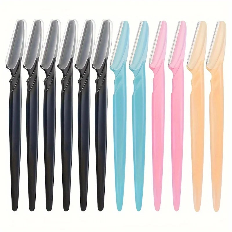 3/5/6/12/24Pcs Multifunction Eyebrow Razor Kit - Precise Trimming, Shaping,Facial Hair Removal Tool with Easy Grip Handle RELUX.STORE