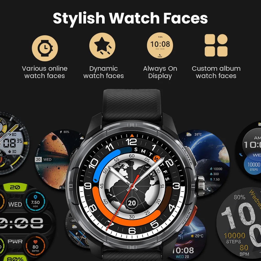 HAYLOU Solar Ultra GPS Smart Watch 1.6” AMOLED Display GPS Positioning 5ATM Waterproof Bluetooth Calling Sports Smartwatchs