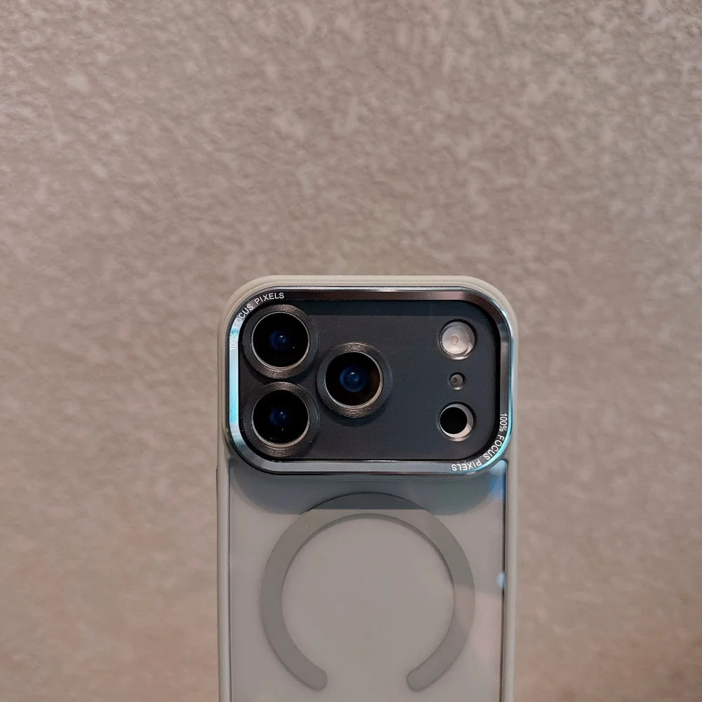Transparent Magnetic Phone Case For iPhone 17 16 15 14 13 12 11 Pro Max Plus 17Air Metal Lens Protection Shockproof Hard Cover RELUX.STORE