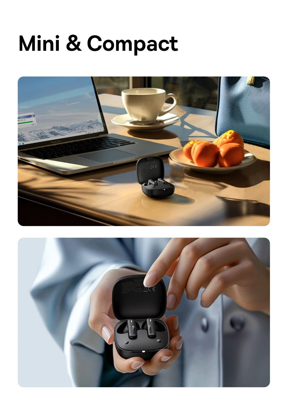 Baseus Bowie E19 Wireless Earphones Bluetooth 5.3 Big Bass 12mm Drivers IPX5 Waterproof Earbuds 33Hrs Battery Life Headphones RELUX.STORE