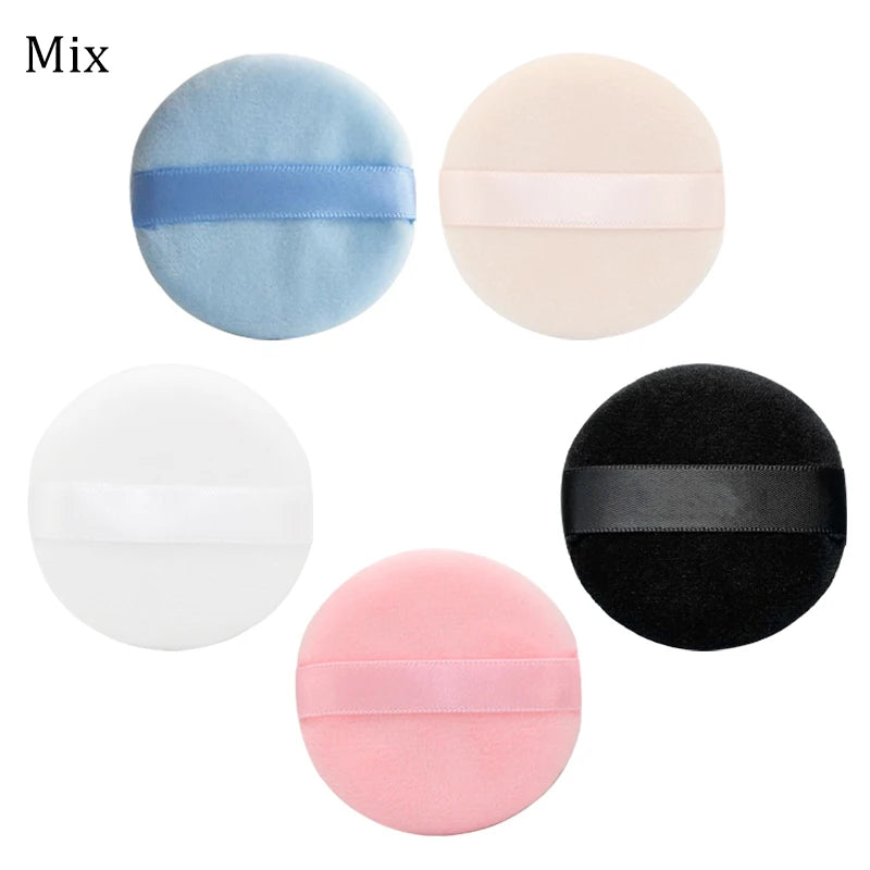 5/10Pcs Round Makeup Sponges Cosmetics Tools Soft Velvet Powder Puff Blender Sponges Facial Foundation Puffs Make Up Accessories RELUX.STORE