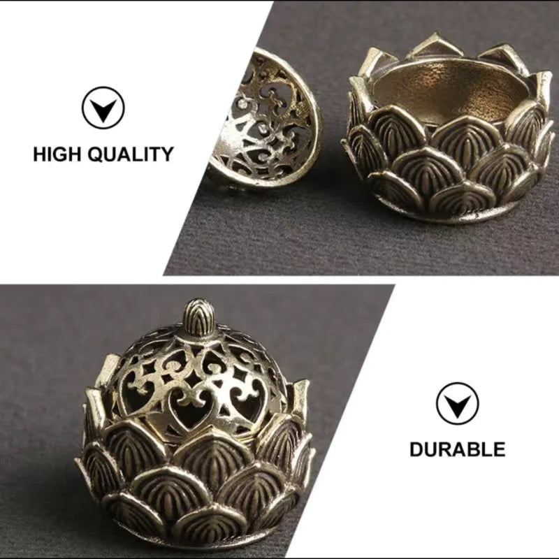 1pc Hollow Lotus Incense, Burner Hollow Incense Serving Tea Table Ornament, Mini Incense Burner RELUX.STORE