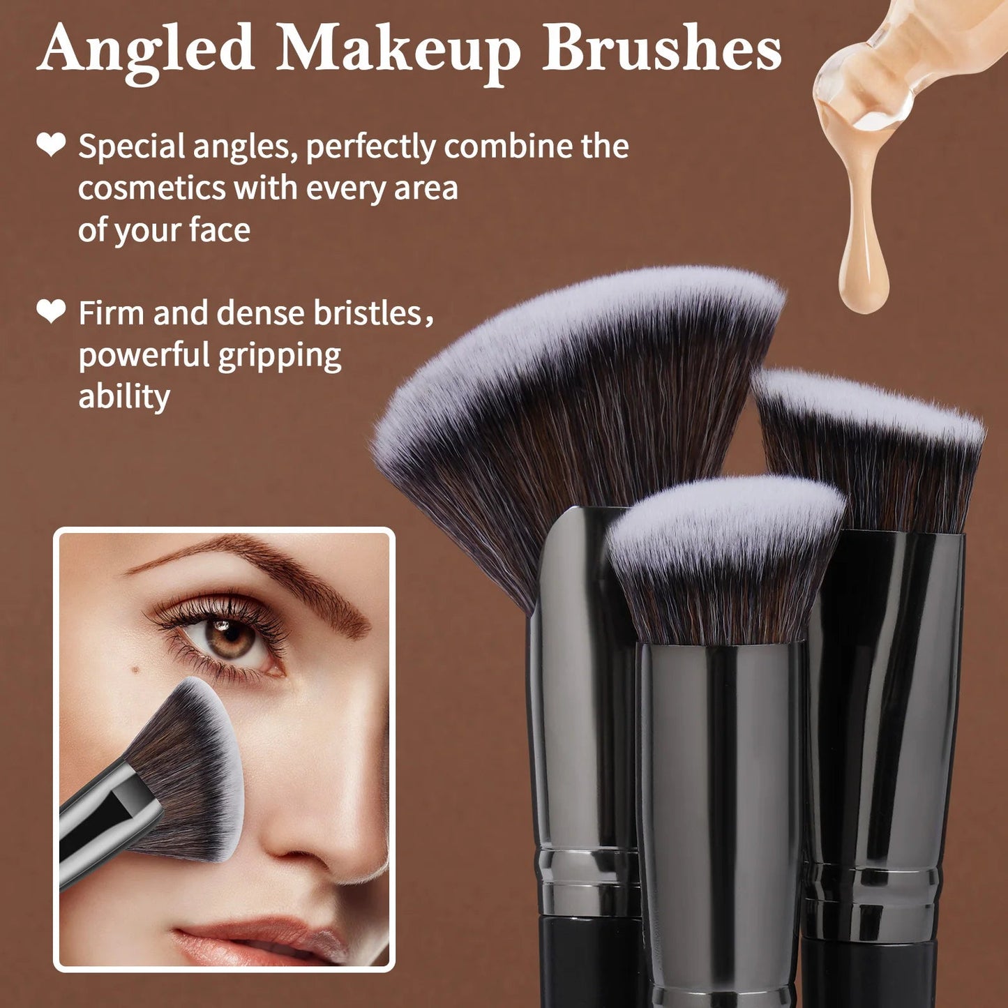 MAANGE Professional Gift Box 25 Pieces Makeup Brushes Kit Face Eye Beauty Brushes For Foundation Conceal Eyeshadow Contour Brush RELUX.STORE