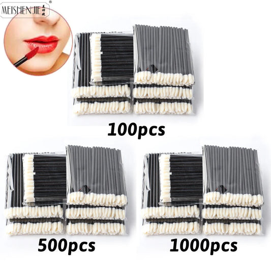 Wholesale 50/1000pcs Lip Brushes Applicators Eyelashes Brush Lipstick Brush Lip Gloss Applicator Wands Makeup Beauty Tool RELUX.STORE