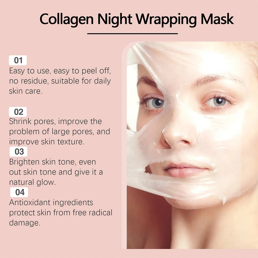 75/150ML Collagen Peel Off Face Mask Deeply Hydrating Moisturizing Night Wrapping Mask Cream Firming Skin Peel-off Facial Mask RELUX.STORE
