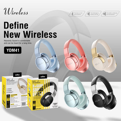 Bluetooth Wireless Over-Ear Headphones with 48H Playtime and with Microphone, HiFi Stereo Foldable Lightweight Headphones for de