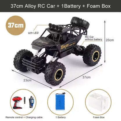 RC Cars Remote Control Car 1:12/16 Off Road Truck Metal Shell LED Headlights Offroad Monster RC Trucks 4WD All Terrain Toys Kids