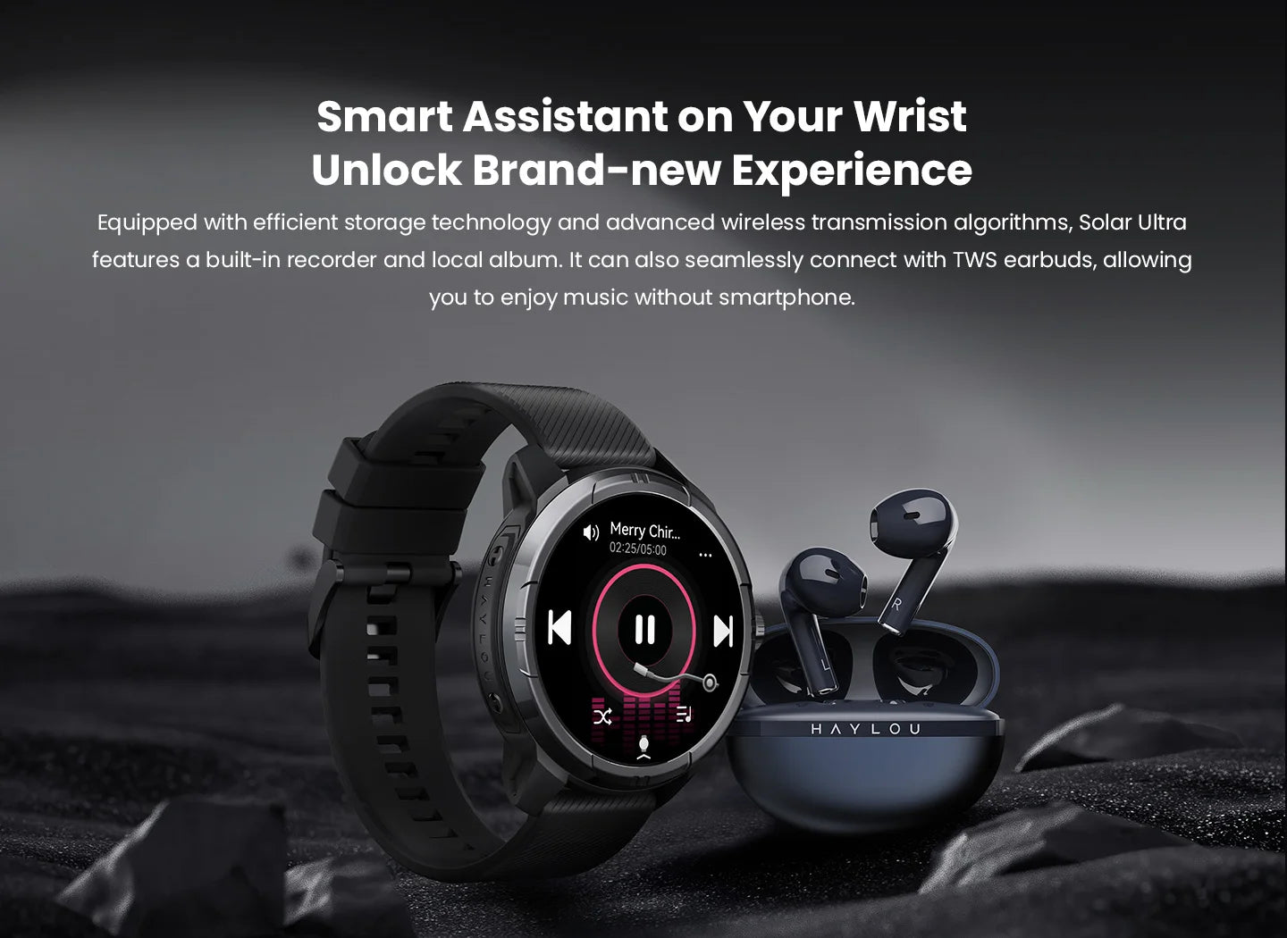 HAYLOU Solar Ultra GPS Smart Watch 1.6” AMOLED Display GPS Positioning 5ATM Waterproof Bluetooth Calling Sports Smartwatchs