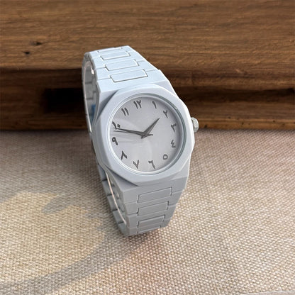 Hot sales in the Middle East high-end plastic men's watch with Arabic numerals neutral casual simple quartz watch