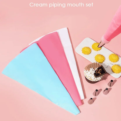 Multifunctional Cake Decorating Tools Silicone Pastry Bag Stainless Steel Cake Mouth Reusable Silicone Bag Tools Pastry Nozzle