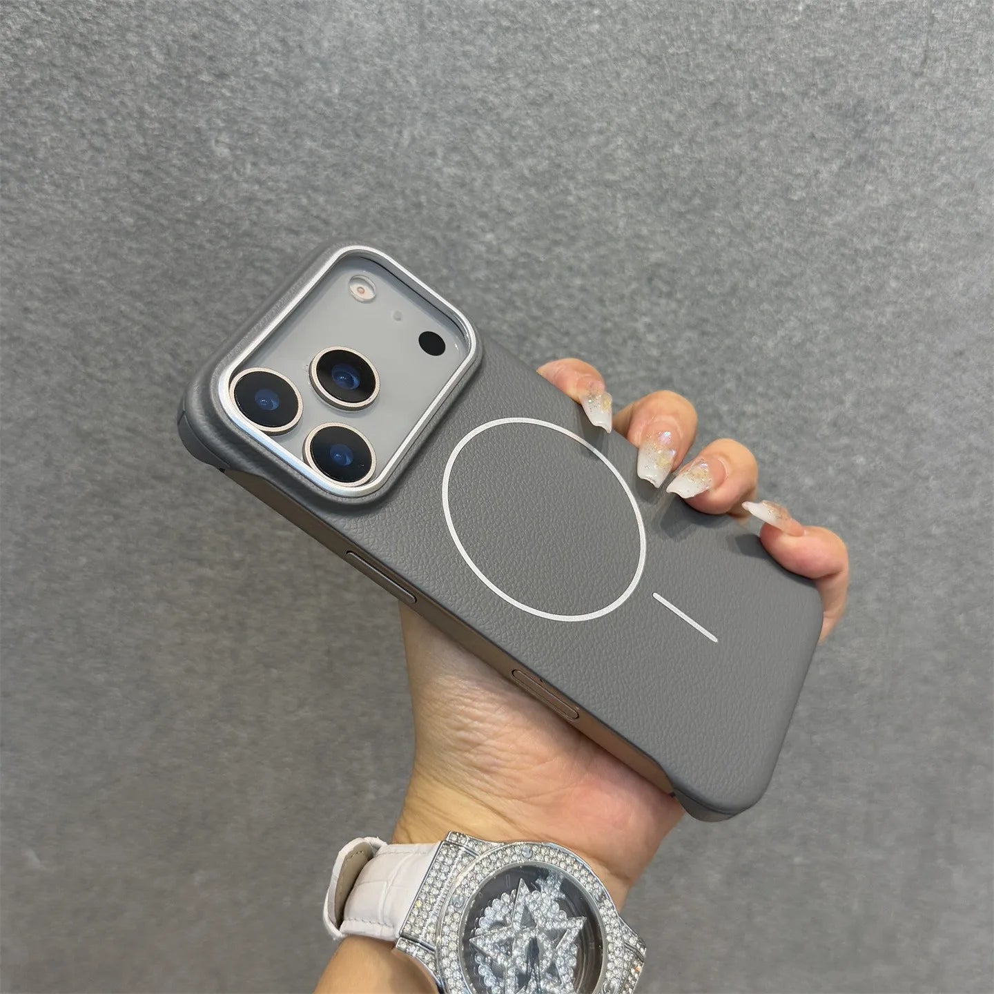 Luxury Borderless PU Leather Ultra Thin Magentic Cases for iPhone 17 16 14 15 Pro Max 16Pro 17promax 17 Air Magsafe Back Cover RELUX.STORE