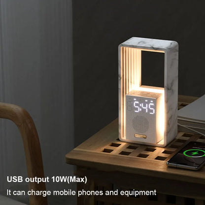 Simulated Sunrise Wake-up Alarm Clock White Noise Sleep Sound System Small Night Light High Aesthetic Bedside Table Lamp
