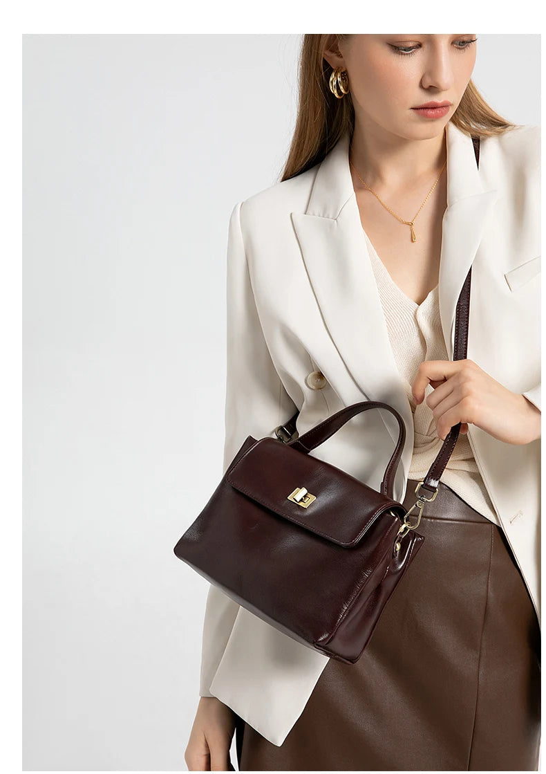 Women Cowhide Genuine Leather Tote Bag Lady Designer Luxury Soft Leather Handbag Fashion Crossbody Bags Female Shoulder Handbag RELUX.STORE