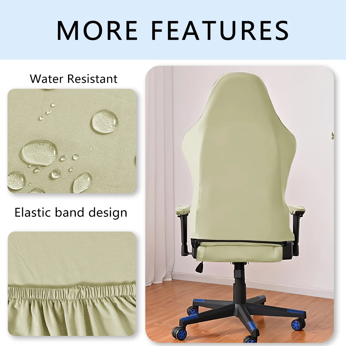 4pcs/set Elastic milk silk water and electricity resistant competitive chair cover, internet cafe gaming hall chair cover