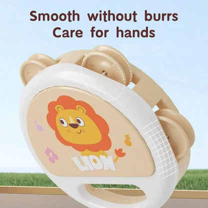 Baby Clapping Tambourine Delicate Tambourines Percussion Instrument Adorable Tambourines Handheld Tambourine Instrument For Kids RELUX.STORE