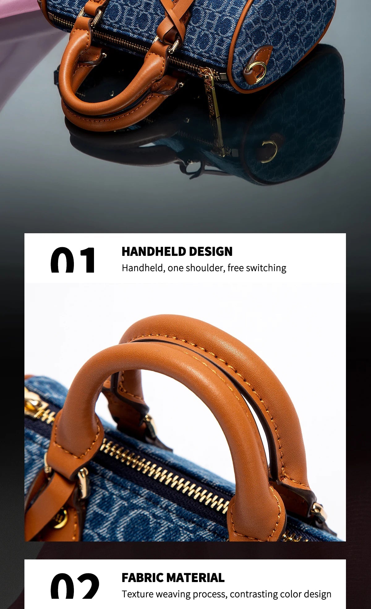 Women's Shoulder Bag 2025 New Cowboy Splicing Pillow Bag, Casual Party Women's Handbag RELUX.STORE