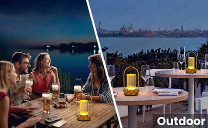 Table Lamp LED Touch Sensor Desktop Night Light Rechargeable Wireless Reading Lamp for Restaurant Hotel Bar Bedroom Decor Light