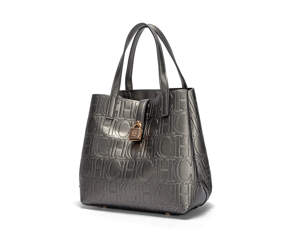 Classic Simple Solid Color Women's New 2024 Large Capacity Handbag Letter Element Women's Handbag RELUX.STORE