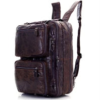 High Quality Fashion Genuine Leather Backpack Men Bagpack Student School Bag Backpack daily male Rucksack large Knapsack Black